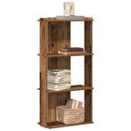 vidaXL Boekenkast 3-laags 60x30x120 cm bewerkt hout oud, Huis en Inrichting, Verzenden, Nieuw