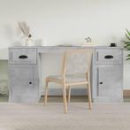 vidaXL Bureau met kast bewerkt hout betongrijs, Huis en Inrichting, Verzenden, Nieuw