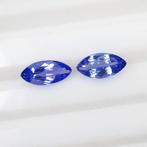 2 pcs  Tanzaniet  - 2.64 ct - nternational Colored Gemstone, Nieuw