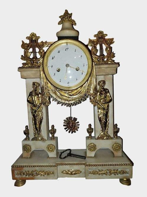 Portico klok Louis XVI Marmer - 1750-1800, Antiek en Kunst, Antiek | Klokken