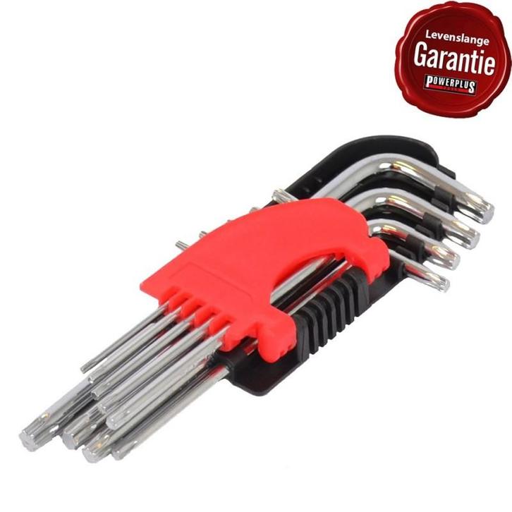 Set extra lange haakse torx sleutels, 9 stuks in kunststof, Doe-het-zelf en Bouw, Gereedschapskisten, Ophalen of Verzenden