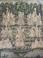 Indisch Pichhwai Krishna met Gopies - India - laat 19e -, Antiek en Kunst
