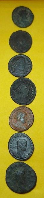 Romeinse Rijk Lot van 7 Æ munten 253-361 AD (Zonder
