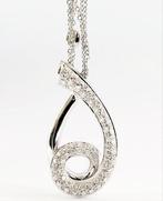 Ketting met hanger - 18 karaat Witgoud - 1.83ct. tw. Diamant, Handtassen en Accessoires, Antieke sieraden