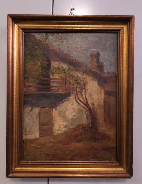 Eugenio Gignous (1850-1906) - Cortile, Antiek en Kunst, Kunst | Schilderijen | Klassiek