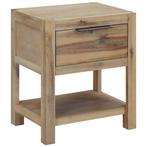 vidaXL Nachtkastje met lade 40x30x48 cm massief acaciahout, Verzenden, Nieuw