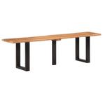 Knappe Bankje Deal! Acaciahout & Staal -40%! Stoer Design..., Huis en Inrichting, Verzenden, Minder dan 75 cm, 150 tot 200 cm