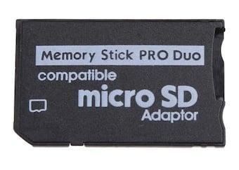 Memory Stick Pro Duo Micro SD Adaptor (PSP Accessoires), Games en Spelcomputers, Spelcomputers | Sony PSP, Zo goed als nieuw, Ophalen of Verzenden
