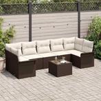 vidaXL Tuin Sofa Set voor 8 Personen met Kussens - Bruin, Tuin en Terras, Tuinsets en Loungesets, Verzenden, Nieuw