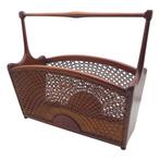 Tijdschriftenhouder - in Legno Color Mogano met Vienna-stro