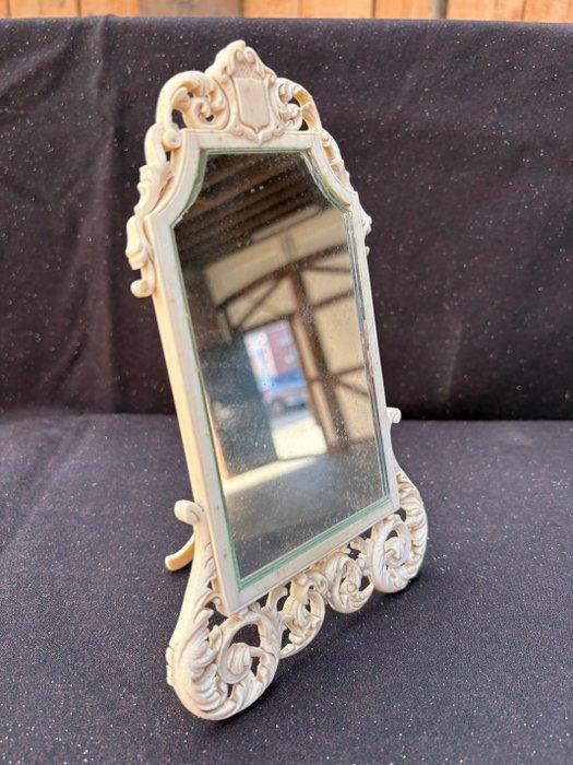 Tafelspiegel - Ivoor - fraai gestoken spiegel, Antiek en Kunst, Antiek | Meubels | Stoelen en Sofa's