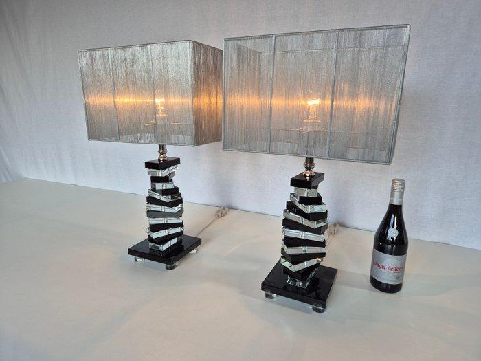 Lampe de table buffet (2) - Verre, Métal, Textile - style, Maison & Meubles, Maison & Meubles | Autre