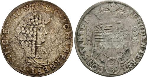 2/3 taler, daalder 1677 Sachsen Weimar: Johann Ernst, 166..., Postzegels en Munten, Munten | Europa | Niet-Euromunten, België