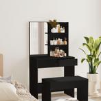 vidaXL Kaptafel met spiegel 74,5x40x141 cm zwart, Huis en Inrichting, Verzenden, Nieuw