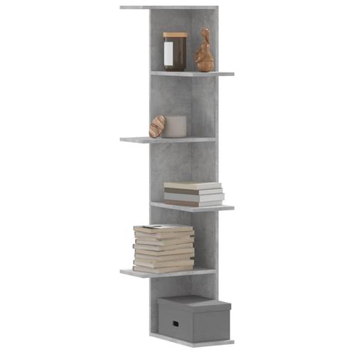 vidaXL Hoekwandschap 36,5x36,5x140 cm bewerkt hout, Huis en Inrichting, Kasten | Wandmeubels, Nieuw, Verzenden