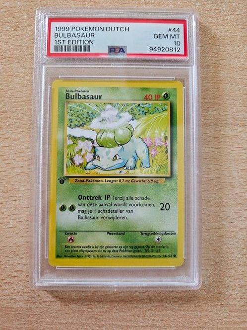 Pokémon - 1 Graded card - Bulbaaur 1st Edition Dutch - PSA, Hobby & Loisirs créatifs, Jeux de cartes à collectionner | Pokémon