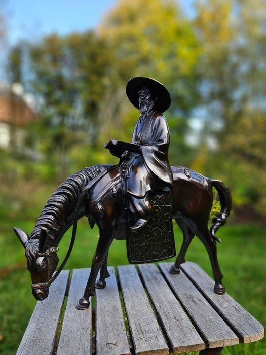 Toba op zn muilezel - Brons - Japan - 20e eeuw, Antiek en Kunst, Antiek | Overige Antiek