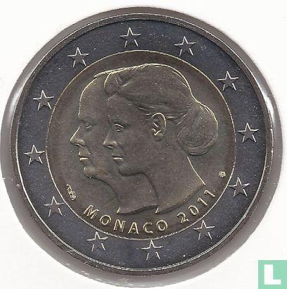 Monaco 2 euro 2011 Royal Wedding of Prince Albert II and..., Postzegels en Munten, Munten | Europa | Euromunten, Losse munt, 2 euro