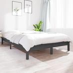 vidaXL Bedframe massief grenenhout grijs 200x200 cm, Huis en Inrichting, Slaapkamer | Bedden, Verzenden, Nieuw