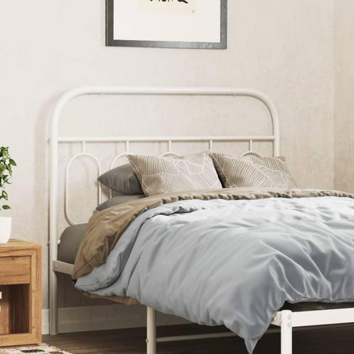 vidaXL TÃªte de lit mÃ©tal blanc 100 cm, Maison & Meubles, Chambre à coucher | Lits, Neuf, Envoi