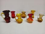 Vintage Amberina Crackle Glass Art - Kruik (7) - Glas, Antiek en Kunst