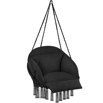 tectake Hangstoel Samira - zwart, Verzenden, Nieuw