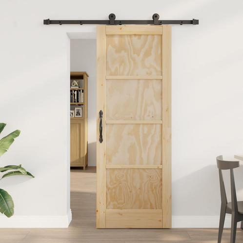 vidaXL Schuifdeur met Hardware Set ORKDALMassief Denhout, Doe-het-zelf en Bouw, Deuren en Vliegenramen, Nieuw, Verzenden