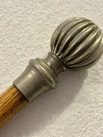 Canne de marche - Métal, Plaqué(e) argent, Bambou - canne de