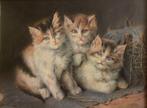 O. Lichtenstern (XX) - Katzenbabies, Kitten, Antiquités & Art, Art | Peinture | Classique