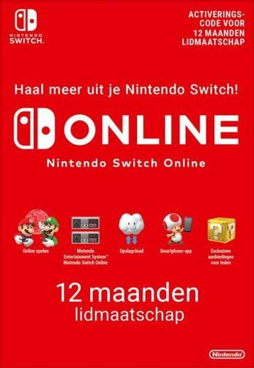 Nintendo Switch Online-12 Maanden (NSW) NIEUW beschikbaar voor biedingen