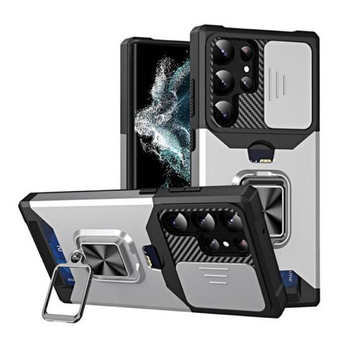 Samsung Galaxy S24 Plus - Card Slot Hoesje met Kickstand en, Telecommunicatie, Mobiele telefoons | Hoesjes en Screenprotectors | Samsung