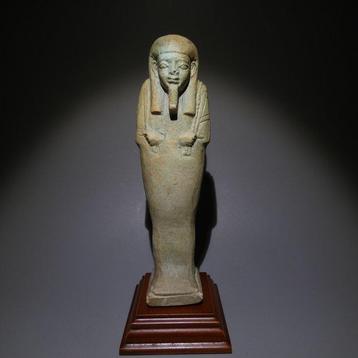 Égypte ancienne Faience Shabti de Padipepet. 14 cm H.