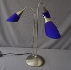 Massive - Lamp - rvs tafellamp met drie armen met blauwe, Antiek en Kunst, Curiosa en Brocante