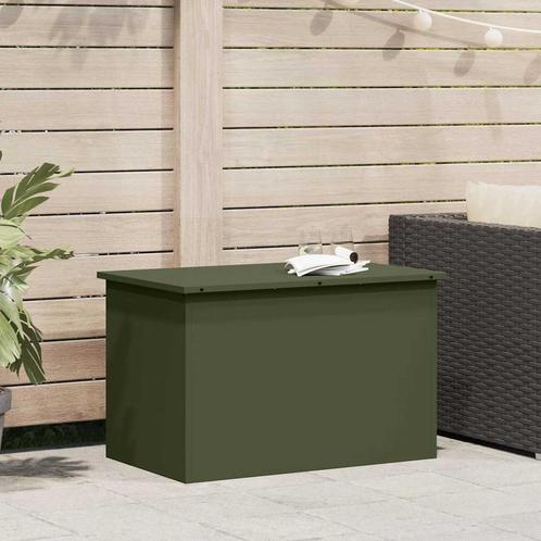 vidaXL Buitopslagdoos Olijfgroen 80 x 50.5 x 50 cm, Doe-het-zelf en Bouw, Kratten en Dozen, Nieuw, Verzenden