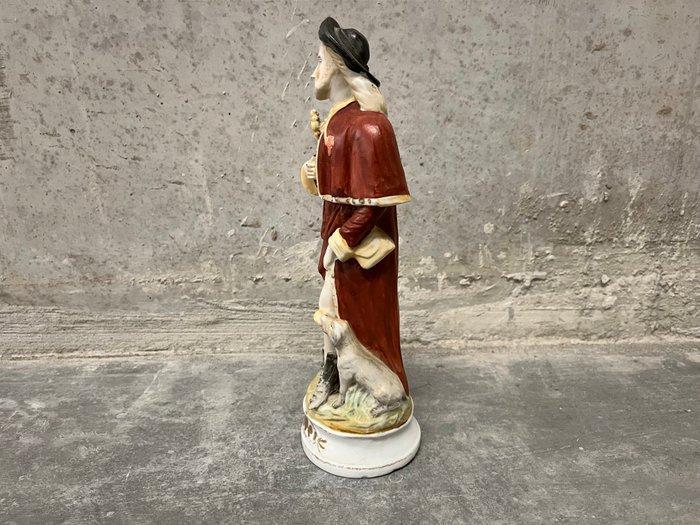 Beeld, Heilige Rochus (Saint Roch) - 26 cm - Porselein -, Antiek en Kunst, Antiek | Boeken en Manuscripten