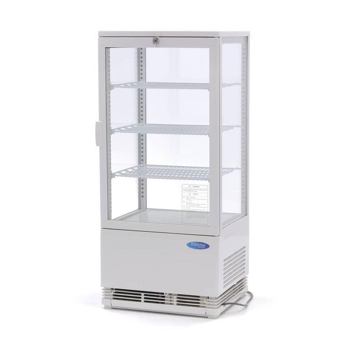 Mini Koelvitrine - 78 L - 43 cm - Wit, Zakelijke goederen, Horeca | Keukenapparatuur, Nieuw in verpakking, Koelen en Vriezen, Verzenden