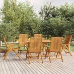 vidaXL Ensemble à manger de jardin 7 pcs Bois de teck, Jardin & Terrasse, Verzenden, Neuf