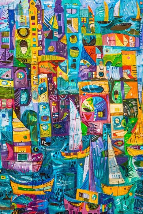 Felix van Horst - Colorful Reflections (XXL), Antiek en Kunst, Kunst | Designobjecten