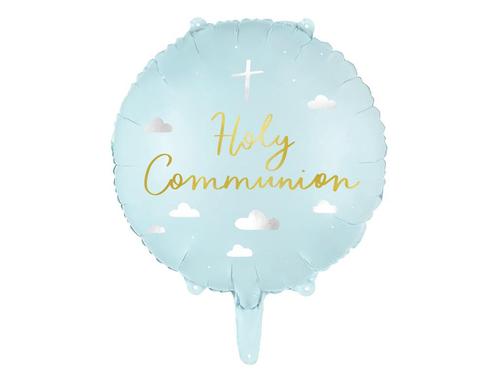 Lichtblauwe Communie Helium Ballon 45cm, Hobby en Vrije tijd, Feestartikelen, Nieuw, Verzenden