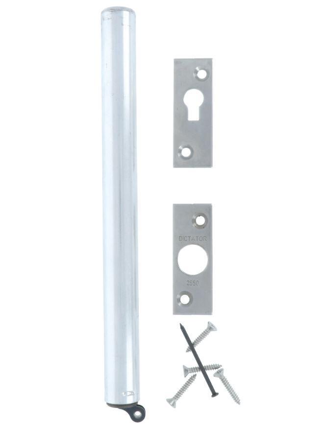Dictator Inbouw deursluiter Adjunct 2550 Recht rvs, Doe-het-zelf en Bouw, Hang- en Sluitwerk, Klink of Kruk, Nieuw, Overige materialen