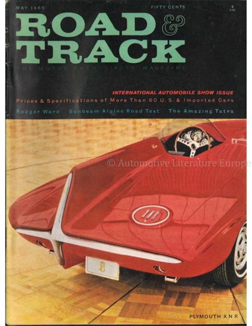 1960 ROAD AND TRACK MAGAZINE MEI ENGELS, Boeken, Auto's | Folders en Tijdschriften