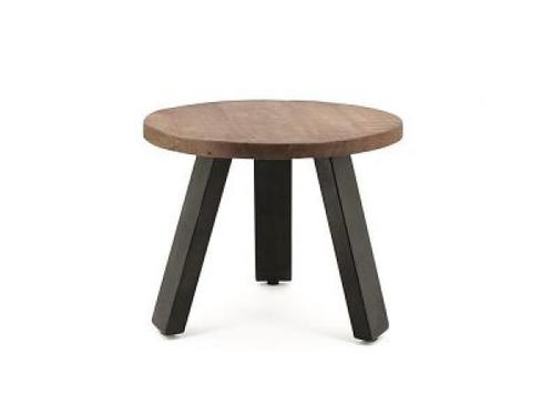 Veiling - Mangohout Salontafel - Een Stijlvolle Ronde 50 cm, Huis en Inrichting, Tafels | Salontafels