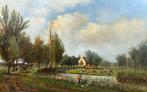 Hollandse School (XIX) - Landschap met drukte