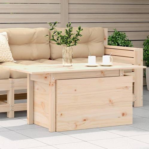 vidaXL Table de jardin 100x50x75 cm bois massif de pin, Jardin & Terrasse, Ensembles de jardin, Neuf, Envoi