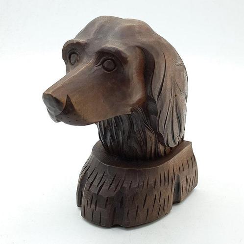 Serre-livres - Springer Spaniel gallois - Bois - tête de, Antiek en Kunst, Curiosa en Brocante