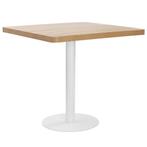 vidaXL Table de bistro Marron clair 80x80 cm MDF, Huis en Inrichting, Verzenden