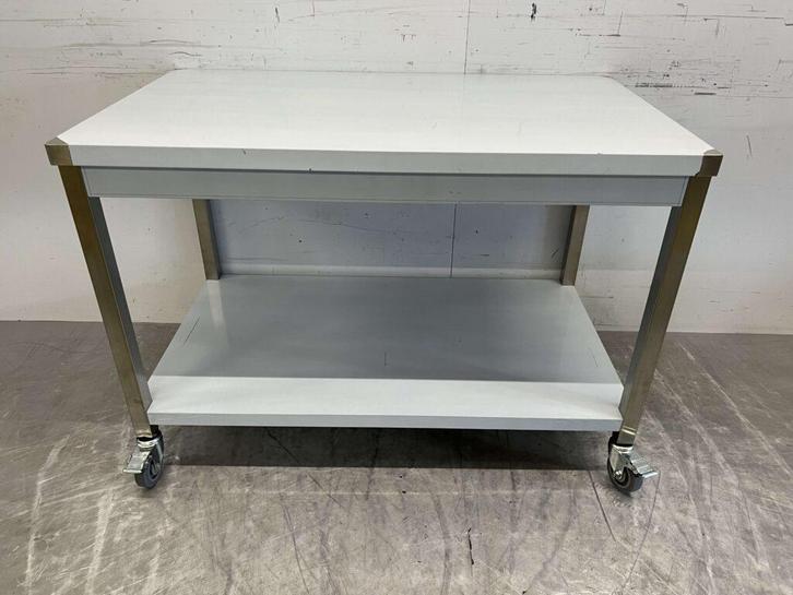 RVS Verrijdbare Werktafel Tafel Op Wielen 120 x 70 x 85 cm, Zakelijke goederen, Horeca | Meubilair en Inrichting, Ophalen of Verzenden