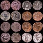 Romeinse Rijk. Gallienus, Claudius II, Tetricus II (2),, Postzegels en Munten