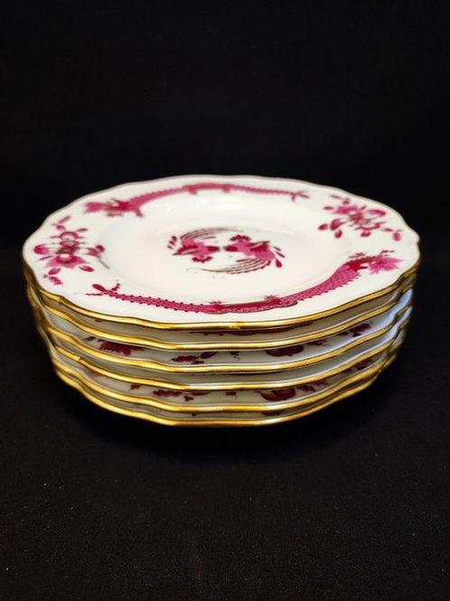 Meissen - Bord (6) - Ø 16,2 cm 6er Set Dessertteller Purpur, Antiek en Kunst, Antiek | Meubels | Tafels