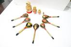 Beeldje - Matryoshka dolls and spoons (24) - Birch, Antiek en Kunst, Curiosa en Brocante